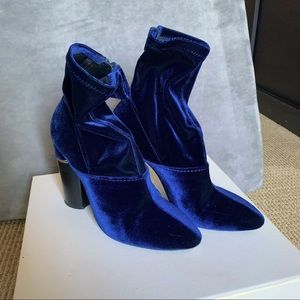 3.1 Philip Lim, Kyoto Ankle Boots, Blue Velvet, 37, 7